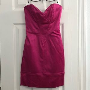 Pink Bebe dress strapless - size xxs